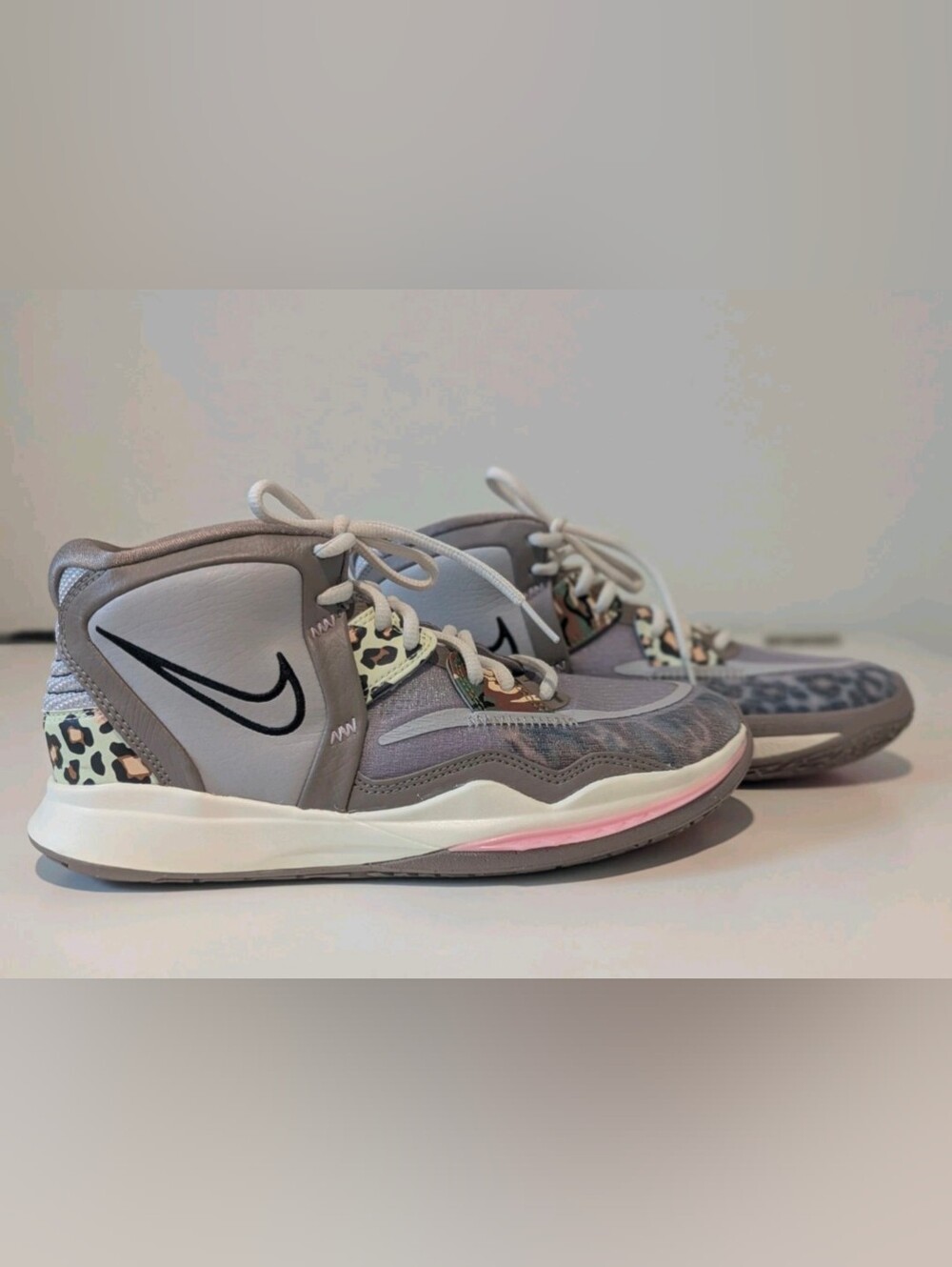 Nike Kyrie Infinity Leopard‎ Camo Hightop Shoes Size 6.5Y (W8) New without box